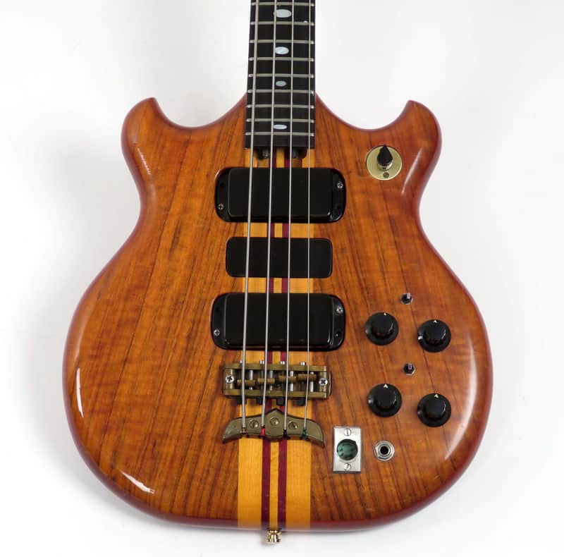 1977 Alembic Series I SSB Short Scale Bass - Figured Koa - Power Supply Included Stanley Clarke image 1