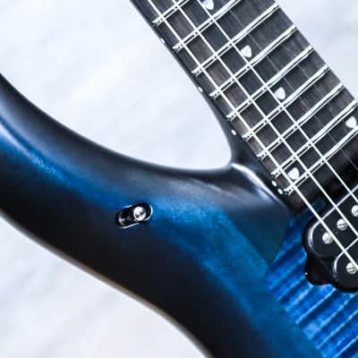 Ernie Ball Music Man Majesty Blue Silk Neckthrough Design Electric Guitar w/Case image 5