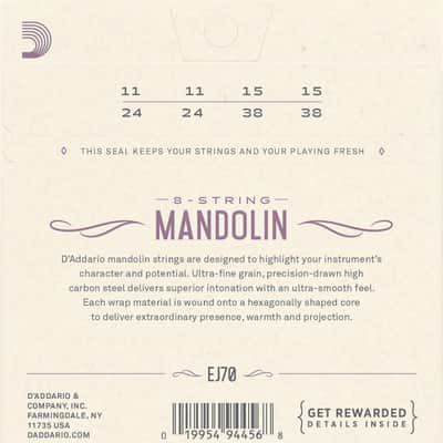 Daddario EJ70 Mandolinensaiten Medium/Light Ball End image 2