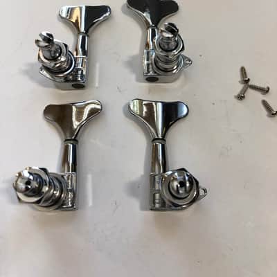 Fender 2-Over, 2-Under Chrome Bass Mini-Tuners Chrome image 1