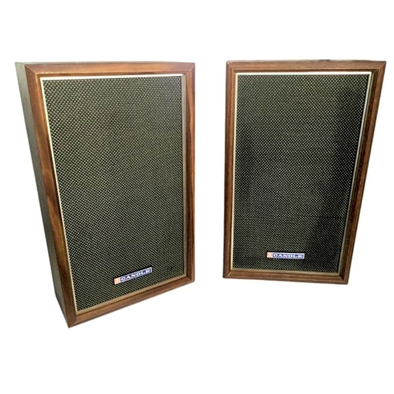 JIL Candle J665 Speakers Vintage Korea 2-Way Shelf 18 Inch Wood 1970s image 1