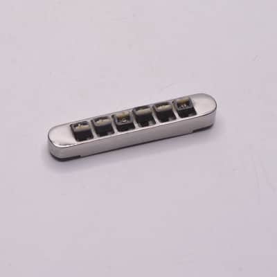 1980's Vintage Gibson Three-Point Top-Adjust Tune-o-Matic Bridge Chrome w/Brass Inserts Firebrand SG Les Paul Victory Explorer ES-335 1981 1982 image 5