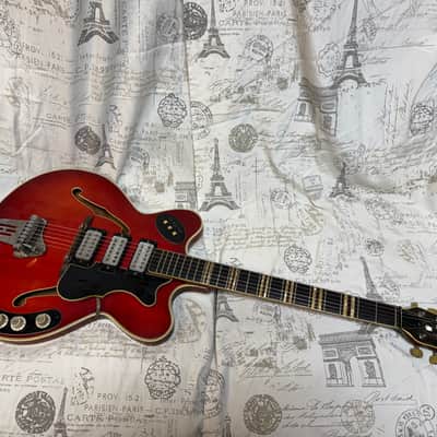 1965 Hofner Verythin Model 4575 Cherry Finish Flame Maple Taylor Hard Shell Case Fair Condition **Please Read** image 6