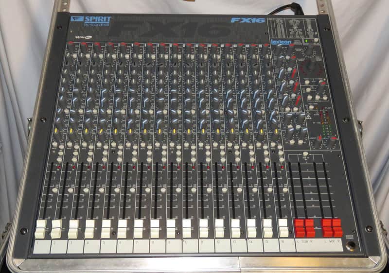SoundCraft Spirit FX16 16-Channel Rack Mixer w/Lexicon Effects - in SKB Pop-Up Case - needs some tlc image 1