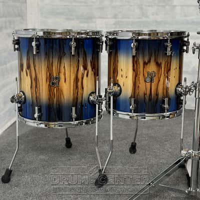 Sonor SQ2 Beech 5pc Drum Set Candy Blue Burst Over African Marble image 3