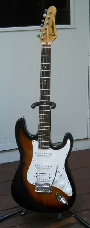 90's Washburn ws-6 shadow strat-style electric guitar with grovers image 1