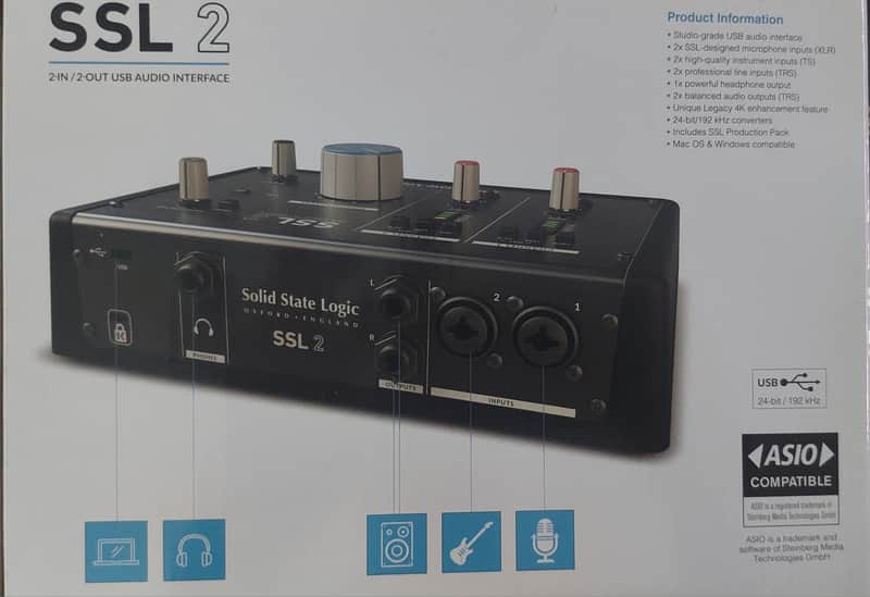 Solid State Logic SSL 2+ USB Audio Interface 2020 - Present - Black image 1