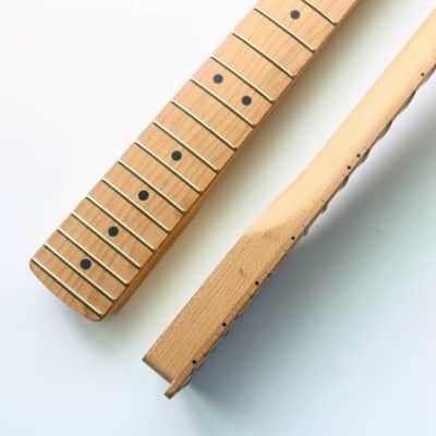 22 Fret/Tele/Roasted Maple Neck & Fret Board/Paddle Head Stock image 4
