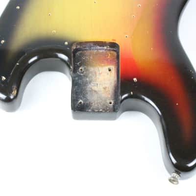 1969 Vintage Fender Jazz Bass Alder 4-Bolt Sunburst BODY ~Original Finish~ 1960s USA Early-CBS image 10