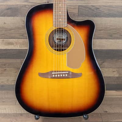 USED - Fender Redondo Player Acoustic Electric Guitar, 3 Tone Sunburst Finish image 2