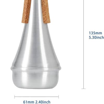 Trumpet Mute And Trumpet Cleaning kit, Trumpet Mute Silencer,Lightweight Aluminum Trumpet Practice Mute, Mouthpiece/Valve/Bore Brushes For Trumpet image 2