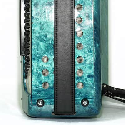 Mriya Piano Accordion 80 Bass Buttons, Ukraine Vintage Keyboard Accordian Musical Instrument, New Straps and Soft Case for Gift, 2727 image 10