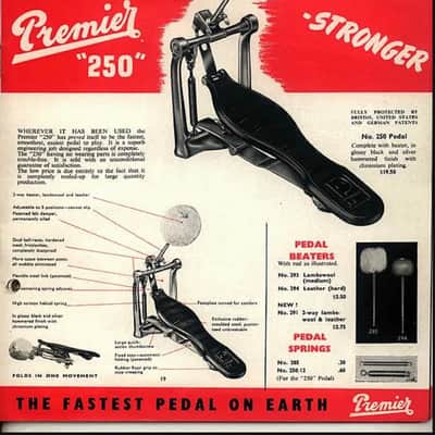 Premier 250 bass drum pedal 1958-68 image 4