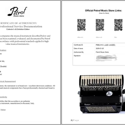 Immagine S.E.M Recanati “Piermaria Classique” Cassotto Accordion 120 Bass (41 Keys, LMMM) – Case, Brand New Straps, Musette – Certified + Video - 16