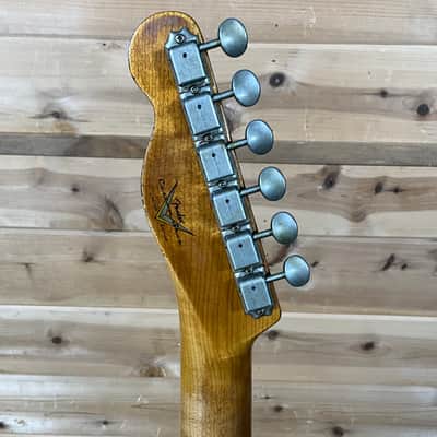 Fender Custom Shop F22 Limtied CuNiFe Telecaster Heavy Relic - Aged Black Over 3-Color Sunburst image 6