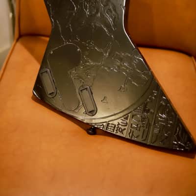 Tartarians Guitar Hand Carved Series - Explorer Model | "Hands Of Kraken X Rupes Nigra Ancient Map" | Equipped W/Fishman Fluence Single Width combined with Veyz Sustainer & Seymour Duncan AHB-1 | image 10