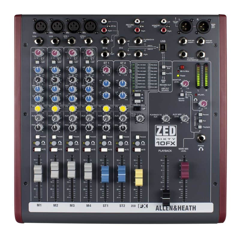Allen & Heath ZED60-10FX Multipurpose Mixer with FX image 1