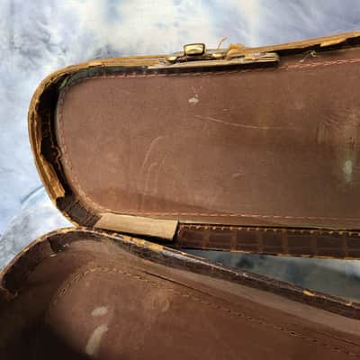 Vintage RARE 1959 Gibson 3/4 Size Melody Maker Soft Shell Electric Guitar Case Alligator Print image 11