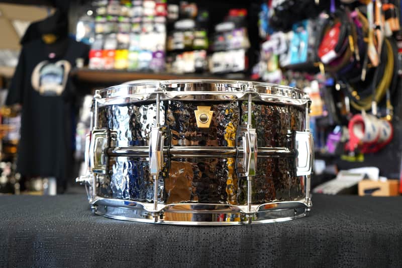 Ludwig USA LB417K Hammered Black Beauty Seamless Brass Shell 6.5x14" Snare Drum image 1