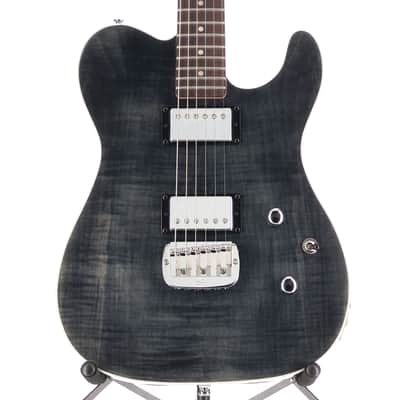 G&L Tribute Series ASAT Deluxe Carved Top Electric Guitar Trans Black (RP) (R43R0)