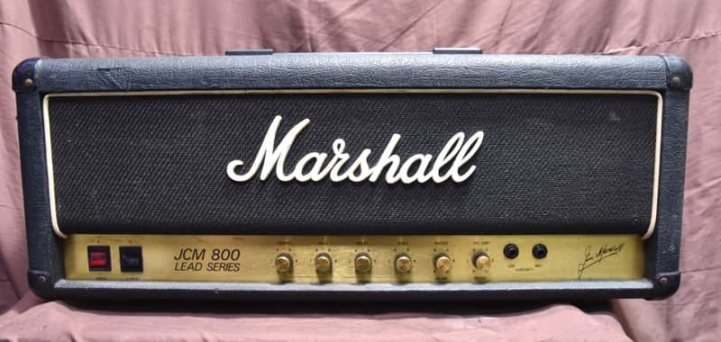 Marshall JCM 800 Lead Series Model 2204 50-Watt Master Volume Mk2 Head 1987 - Black image 1