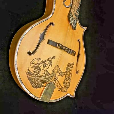 Blueberry Handmade Mandolin F-Style Devil Motif image 11