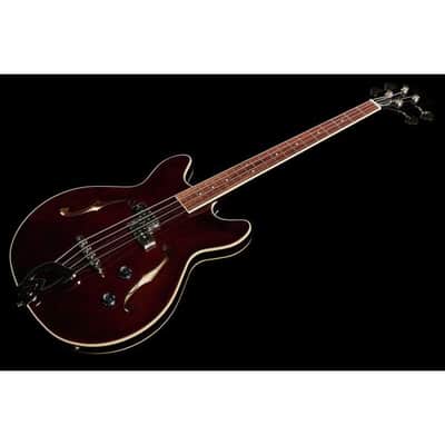 Guild Starfire I Bass Semi-Hollow Body Double-Cut, Short-scale Vintage Walnut image 7