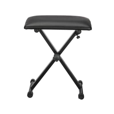 Stageline KB40 Keyboard Bench Adjustable X-Style Padded Seat - Black (KB40-U) image 5