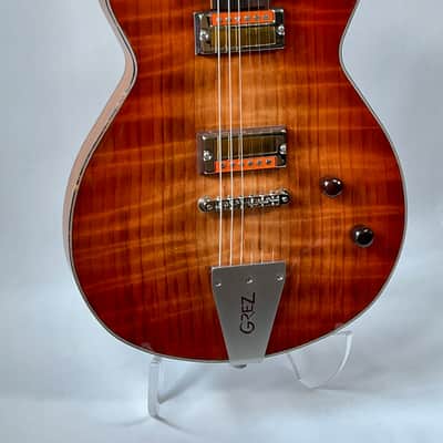 Grez Mendocino Custom 2021 Amber Burst, Novak Gold Foil Pickups NEW 5lbs 2oz (Authorized Dealer) image 3