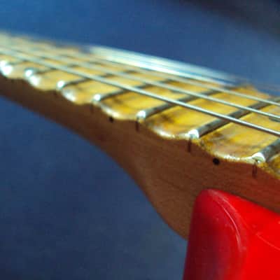 Scalloped Harley Benton ST redburst used HSS playing ala Yngwie,Ritchie&Co! image 14