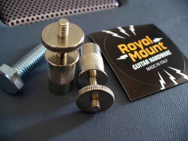 Epiphone soft brass 50 thumbwheels and posts adapters for ABR-1 bridge Les Paul Royal Mount 2026 - Nickel image 1