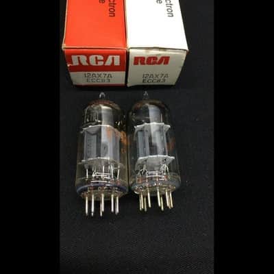 MATCHED PAIR RCA 12AX7A ECC83 Vintage Audio Amp VACUUM TUBES Tested 10.9821 image 2