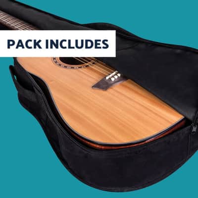 Washburn AD5CEPACK-A | Acoustic / Electric Dreadnought Guitar with Gigbag, Strap, Picks image 8