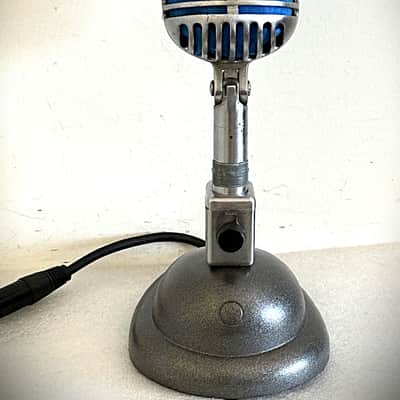 Early 1940s Shure Bros 55C Dynamic Microphone, works, incl stand, switch & cable image 5