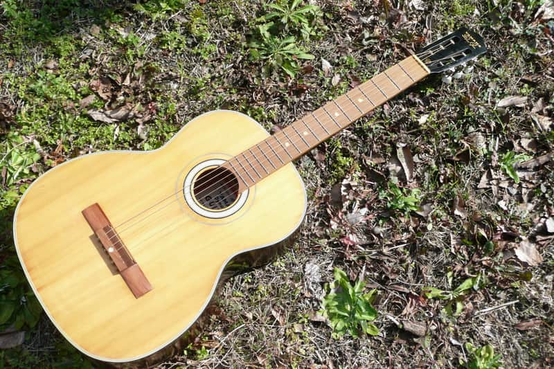 Yamaha Dynamic Guitar No.20 Red 1960's Natural+Original Case | Reverb
