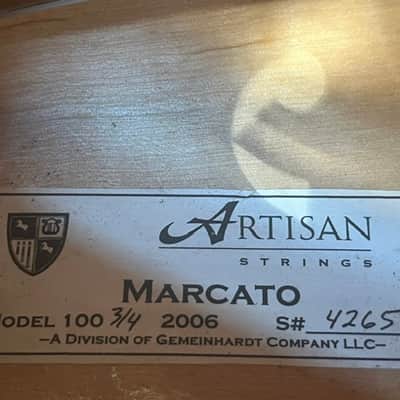 Artisan Strings Marcato Model 100 3/4 Cello w/ Gig Bag 2006 SN: 4265 image 2