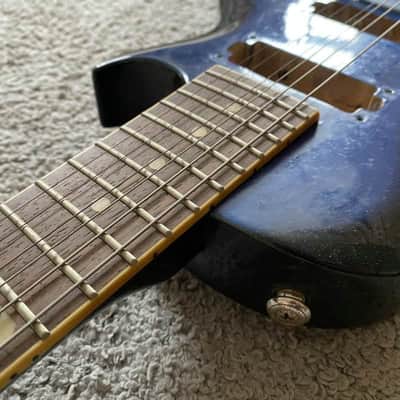 J&D Blue Mini Electric Guitar, Solid Basswood Body, Maple Neck Rosewood Fingerboard image 16