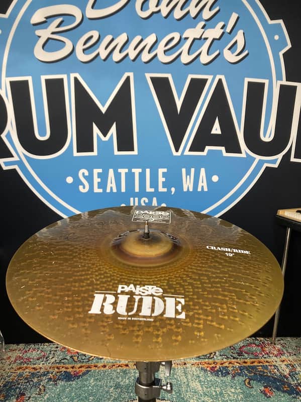 Paiste Scott Rockenfield's Queensrÿche, 19" Rude, 2002 Crash/Ride, Cracked, Autographed! (#5) 1990s image 1