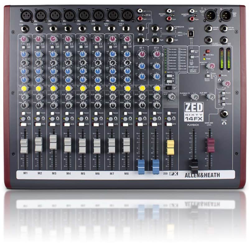 Allen & Heath ZED-60-14FX 14-Channel Mixer with 60mm Faders, Effects image 1