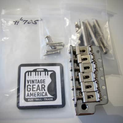 Fender Stratocaster Bridge with Claw, Springs & Screws Vintage Reissue Circa 1990s Chrome image 5