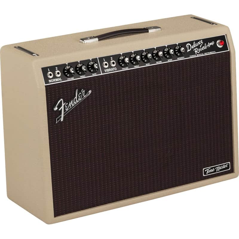 Fender Tone Master Deluxe Reverb 1x12" 22 Watt Solid State Guitar Combo Amplifier - Blonde image 1