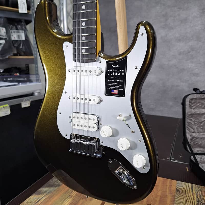 Fender American Ultra II Stratocaster HSS with Ebony Fretboard 2024 - Present - Texas Tea 7.9 pounds image 1
