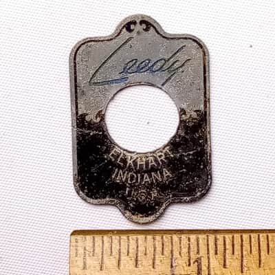 Leedy Elkhart Indiana USA Blue/Aluminum Badge Snare/Bass/Tom Drum Vintage '49-50 image 1
