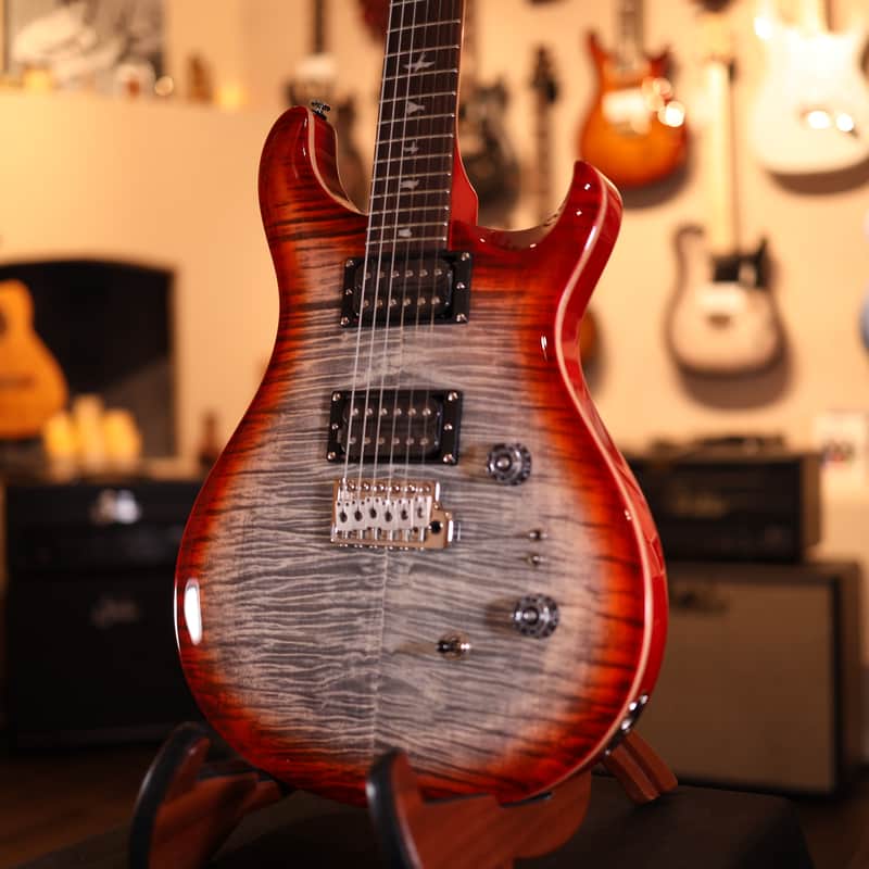 PRS SE Custom 24-08 Electric Guitar - Charcoal Cherry Burst 5785 image 1