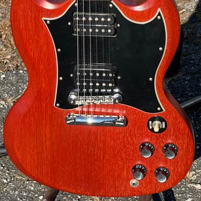 2002 Gibson SG Special Faded W/Ebony Fretboard and Crescent Moon Inlays Heritage Cherry image 3