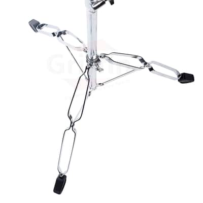 Straight Cymbal Stand Set (4-Pack ) by GRIFFIN | Double-Braced Legs, Slip-Proof Gear Holder & Lightweight for Mobile Drummers | Chrome Percussion Kit for Mounting Crash & Splash Cymbals image 7