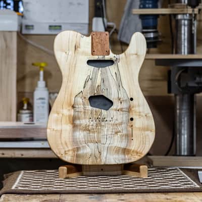 Spalted Maple Tele Body / Spalted Maple & Mahogany Tele image 3