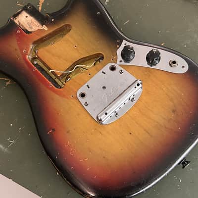 Vintage Fender Mustang Body Partially Loaded 1971 - Sunburst image 3