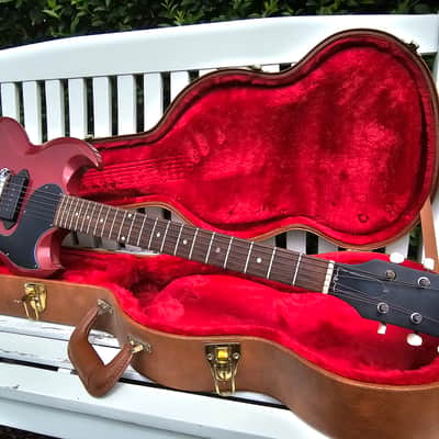 Vintage 1962 Gibson Les Paul (SG) Junior Player Oxblood Red P90 2.4KG Feather Light image 1