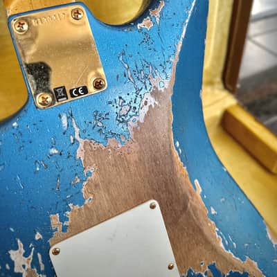 Fender Fender Custom Shop Wild West Guitars 25th Anniversary 1960 Stratocaster Heavy Relic 2024 - Lake Placid Blue image 12